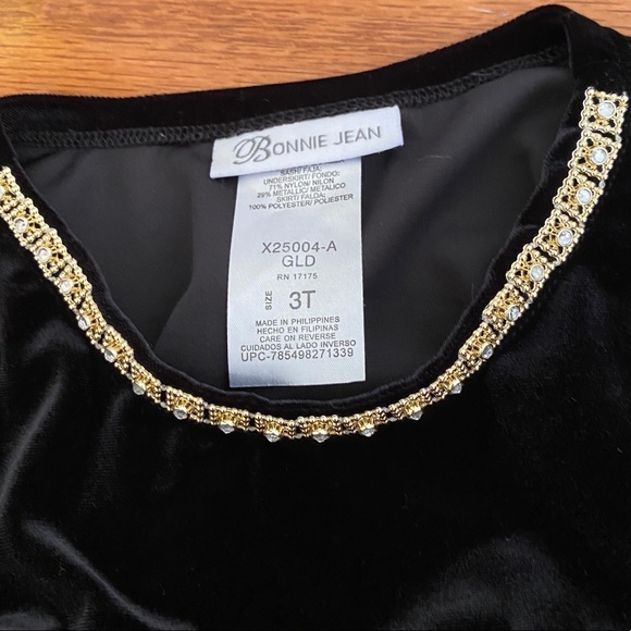 Bonnie jean/ black and gold dress - Picture 3 of 3